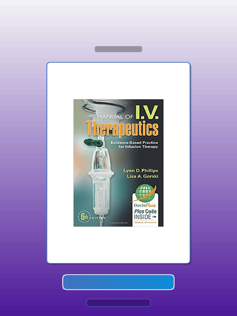 IV Therapeutics EvidenceBased Practice for Infusion Therapy 6th Edition ...