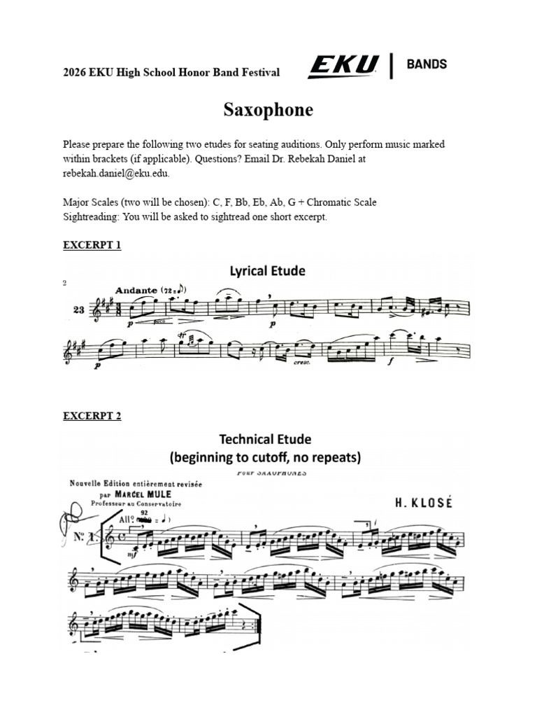 Saxophone | PDF