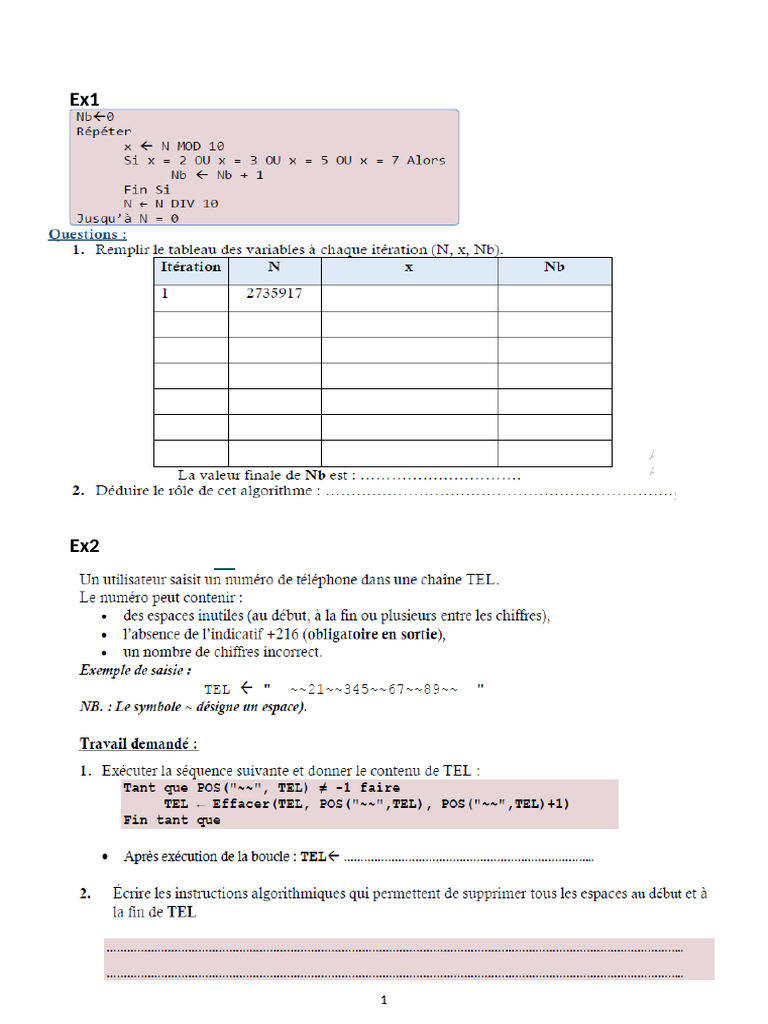Algorithmes Python pour traitement de données | PDF