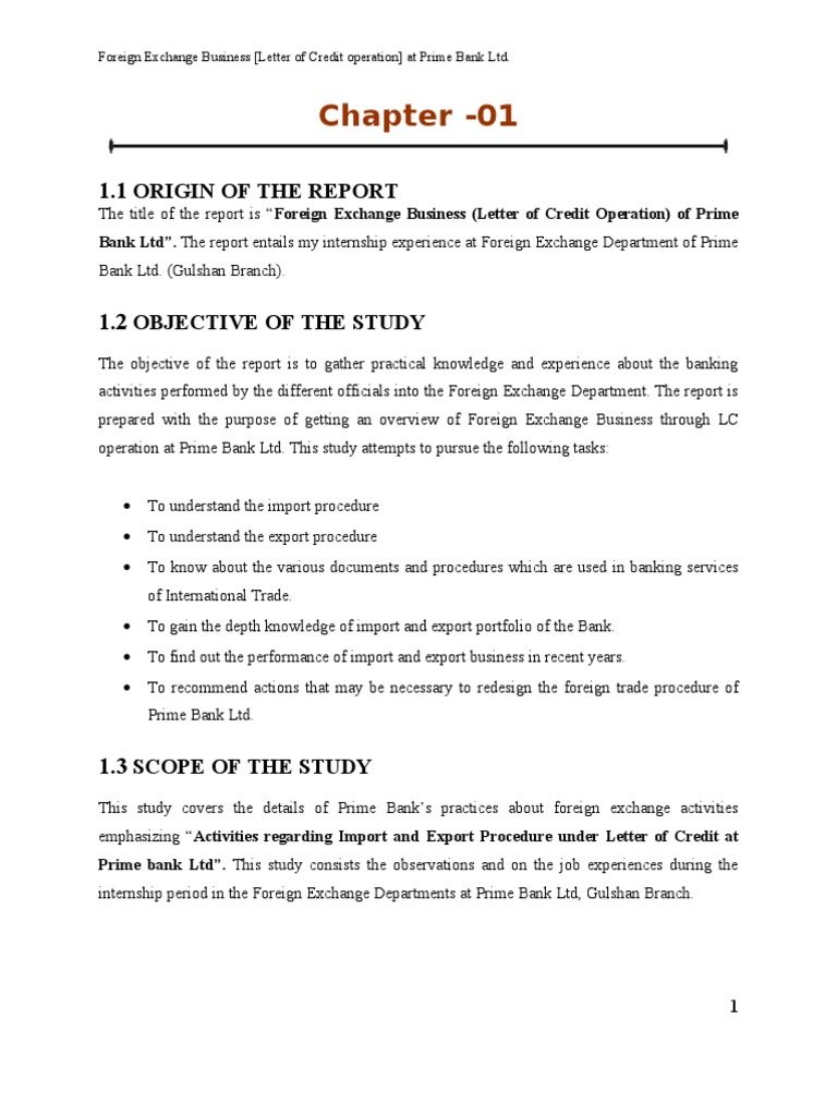 Foreign Exchange Business Prime Bank Letter Of Credit Credit - 