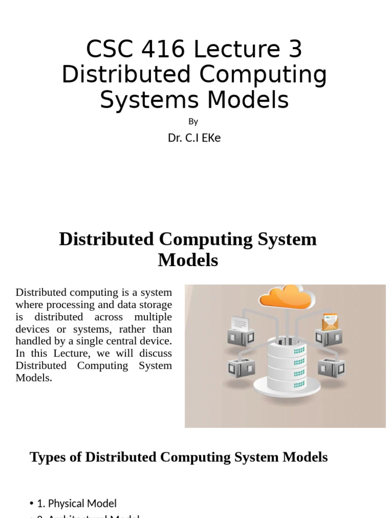 Overview of Distributed Computing Models | PDF | Client–Server Model ...