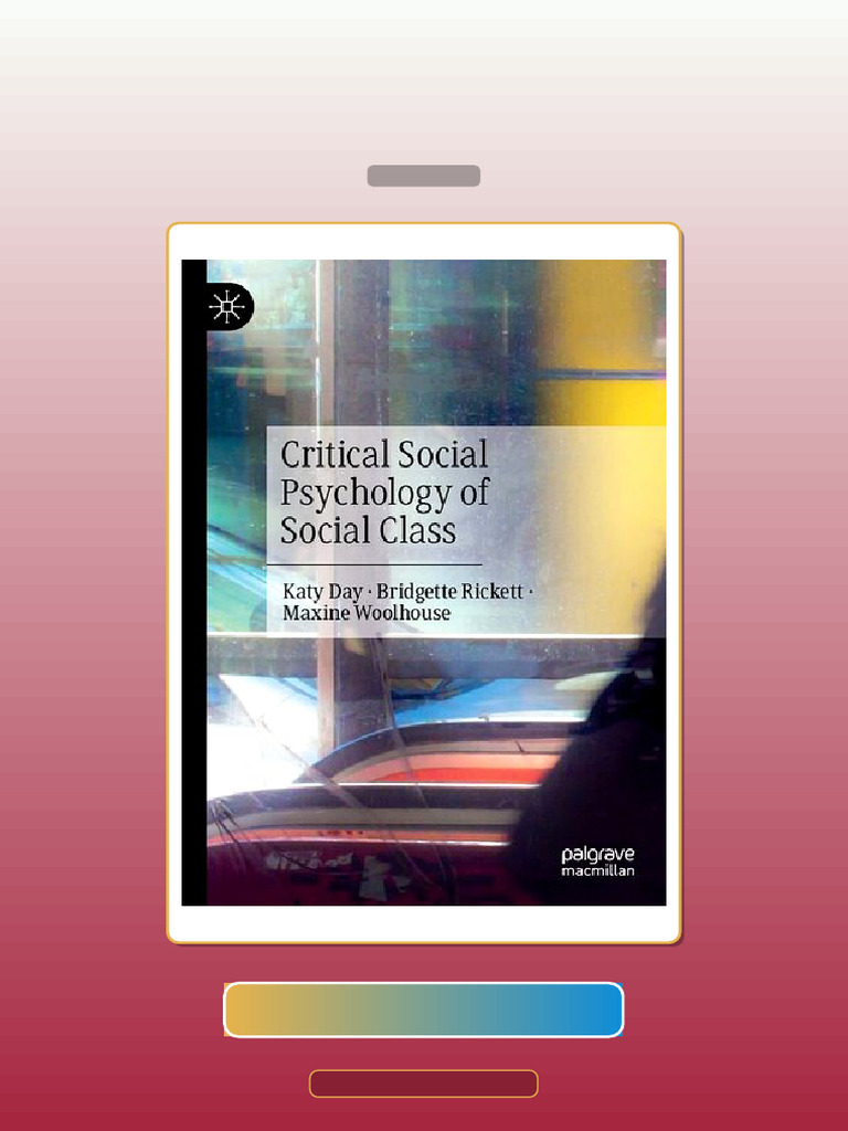 Critical Social Psychology of Social Class 1st Edition E-book Testbank ...