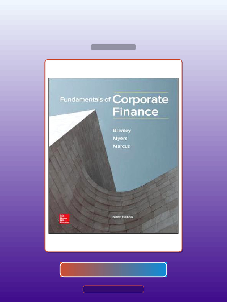 Fundamentals of Corporate Finance 9th Edition Richard Brealey Stewart ...