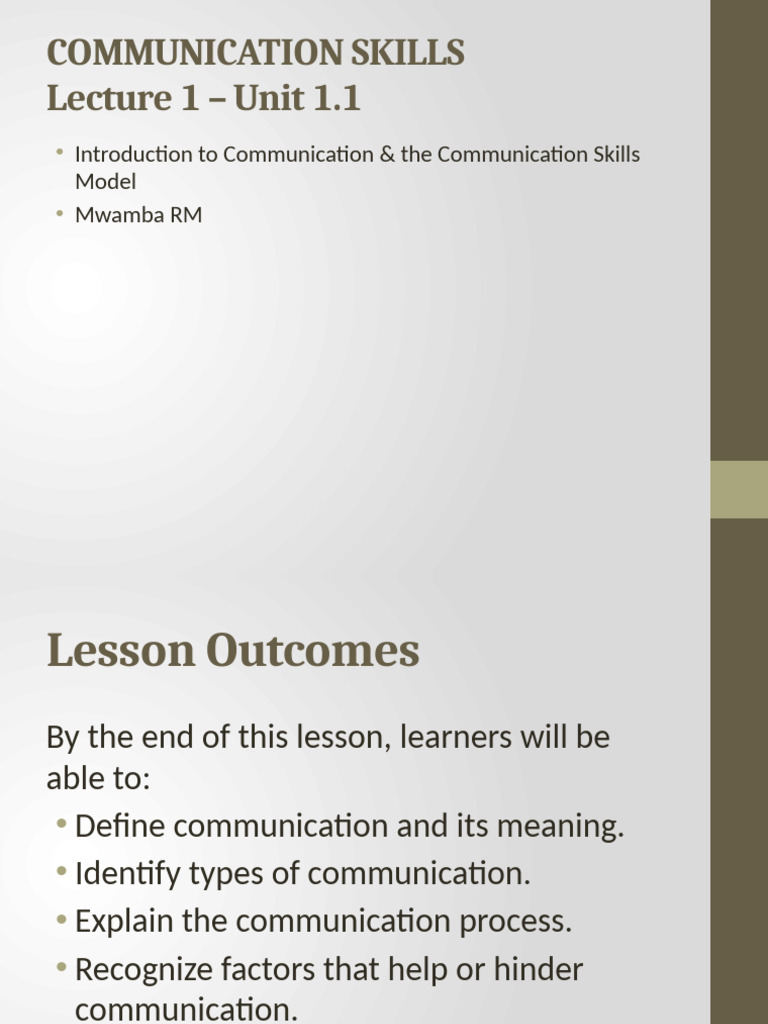 Essential Communication Skills Overview | PDF | Communication | Social ...