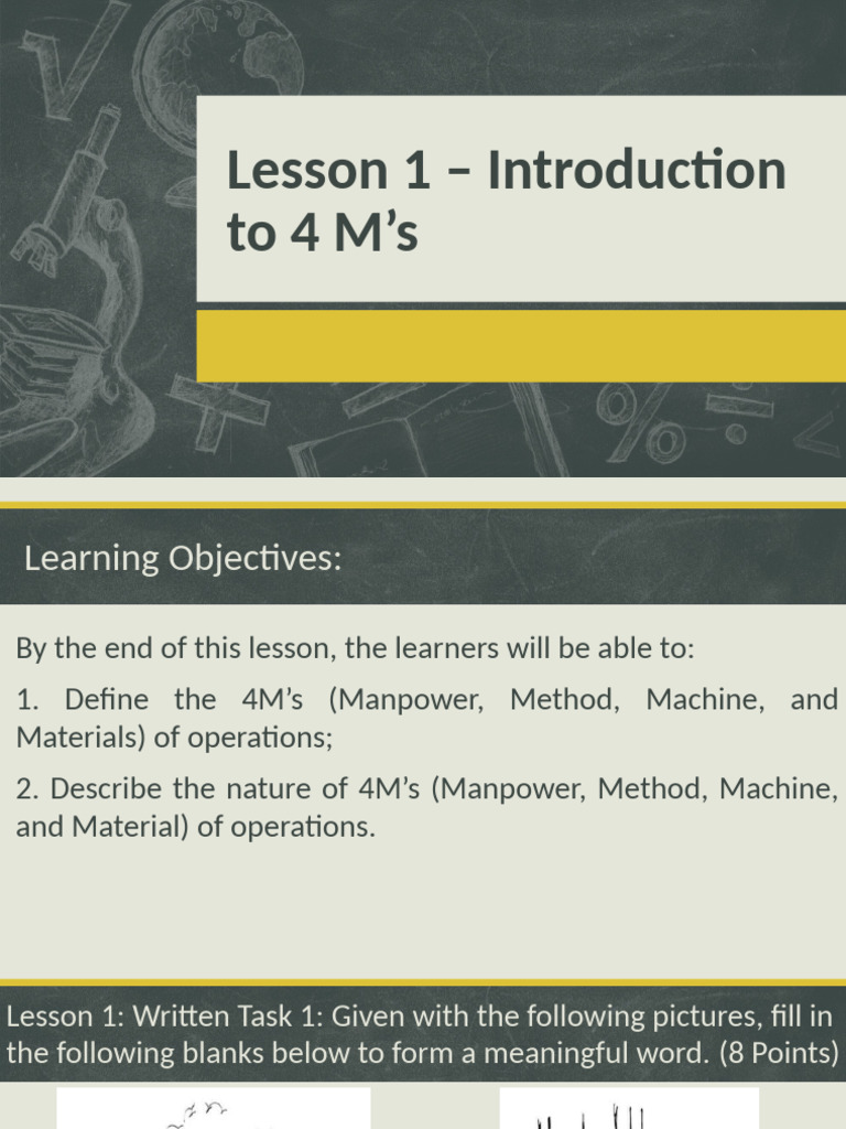 Understanding the 4 M's of Production | PDF | Human Resources ...