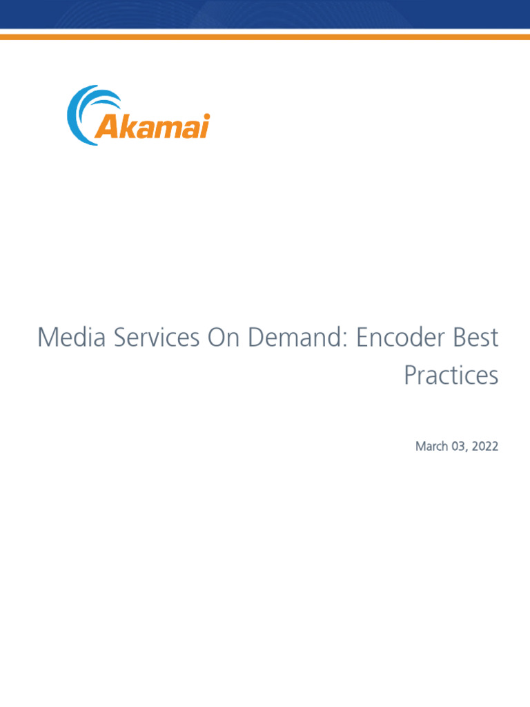Best Practices for Video Encoding | PDF | Data Compression | Video