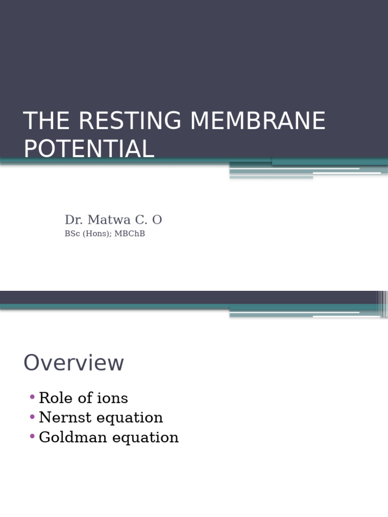 Understanding Resting Membrane Potential | PDF | Membrane Potential ...