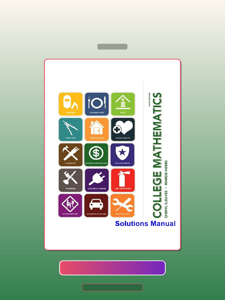 College Mathematics 9th Edition Cleaves E-book Testbank Solutions | PDF ...