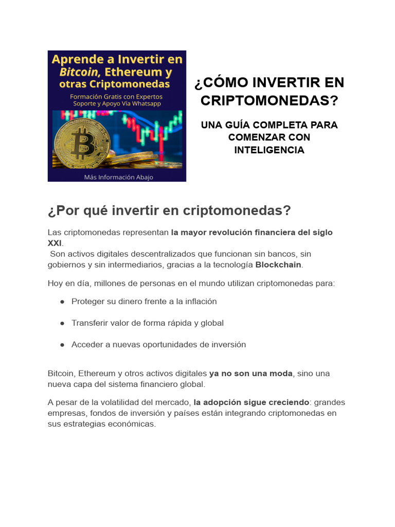 Guía para Invertir en Criptomonedas | PDF | Criptomoneda | Inversiones