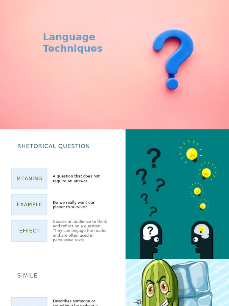 Effective Language Techniques Explained | PDF | Adjective | Adverb