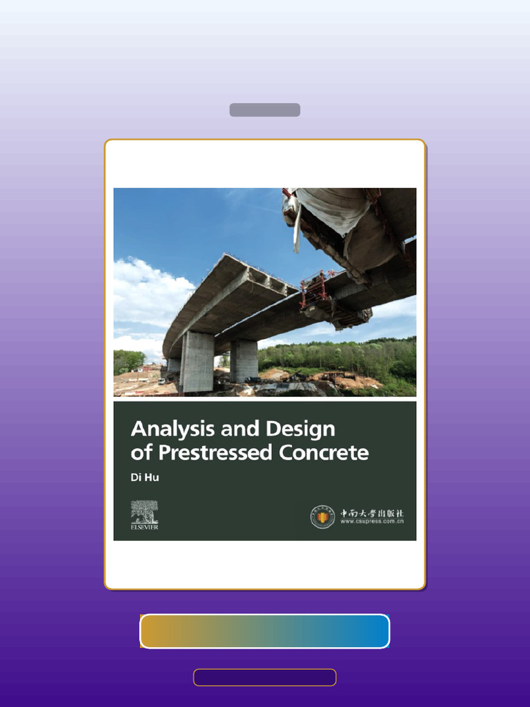 Analysis and Design of Prestressed Concrete 1st Edition Di Hu E-book ...