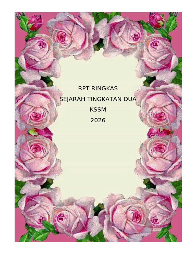 RPT Ringkas Sej f2 2026 | PDF