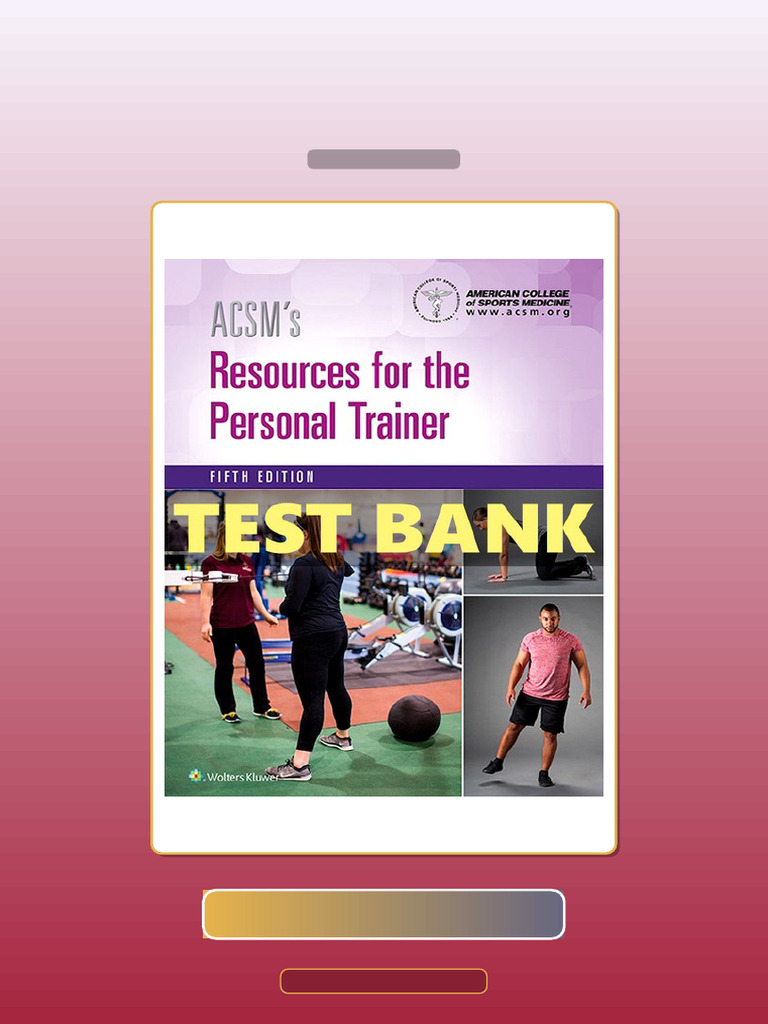 ACSMs Resources for the Personal Trainer 5 Ed American College of ...