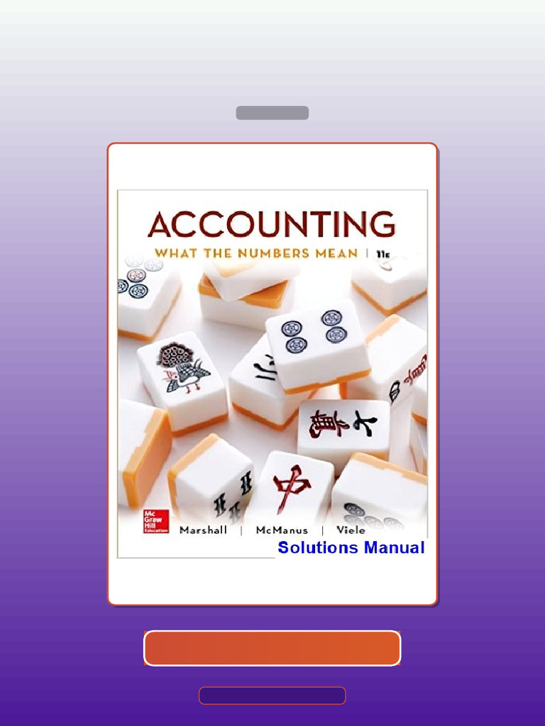Accounting What the Numbers Mean 11th Edition Marshall E-book Testbank ...