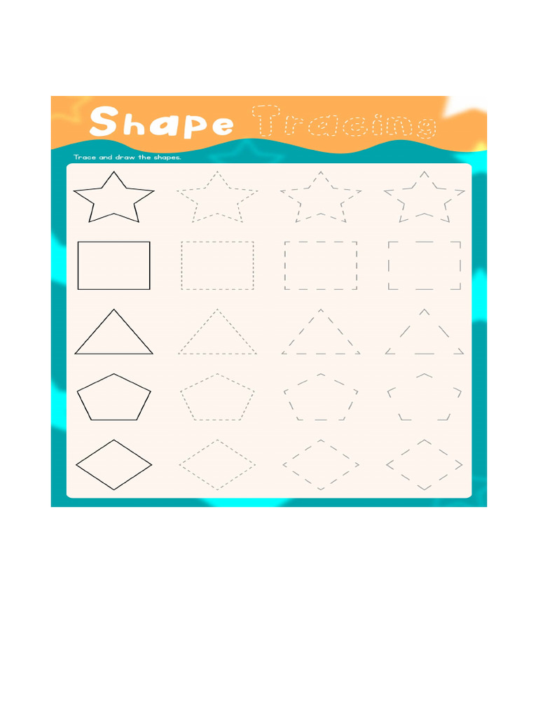 Printablee.com 1. Preschool Worksheets Draw Shapes Printables 01n 12238 ...
