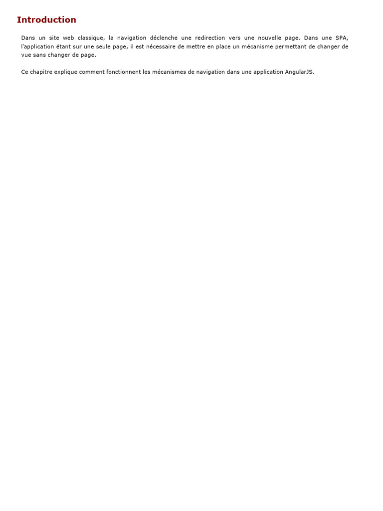 AngularJS Naviguer Dans Une Application | PDF | Html | Internet