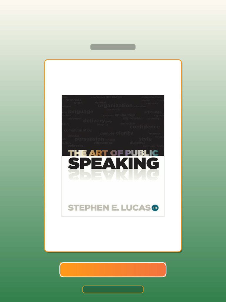 The Art of Public Speaking 11th Edition by Stephen Lucas E-book ...