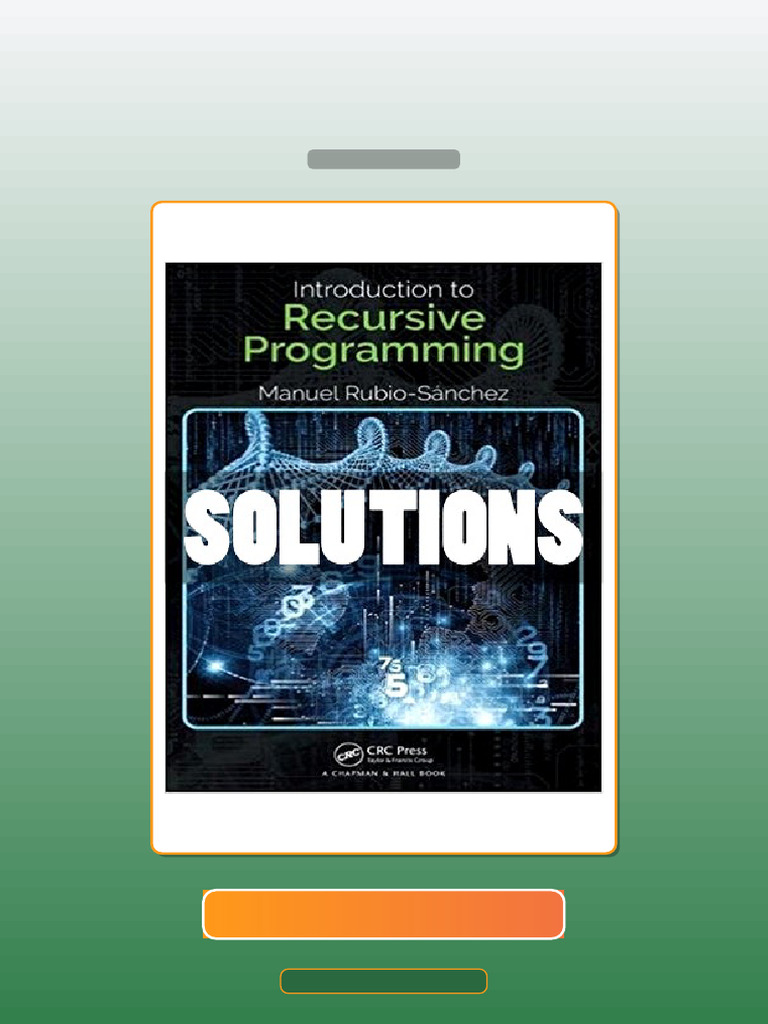 Introduction to Recursive Programming 1st Edition Rubio Sanchez E-book ...