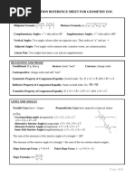 Florida Geometry EOC Reference Sheet | PDF