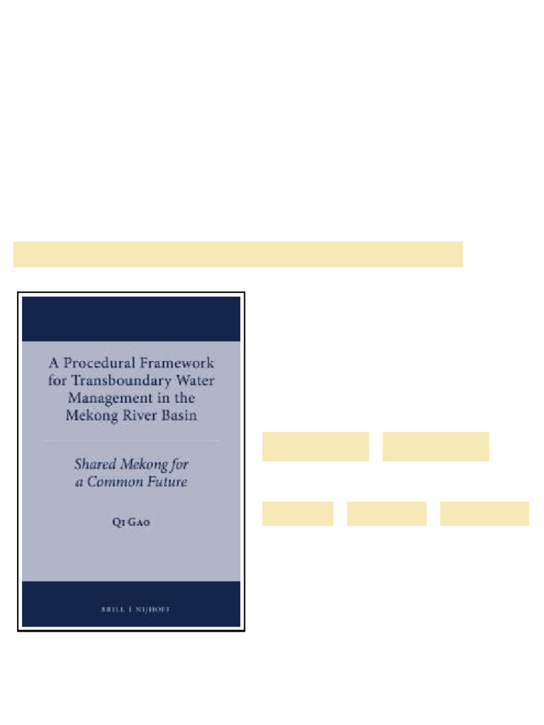 A Procedural Framework for Transboundary Water Management in the Mekong ...