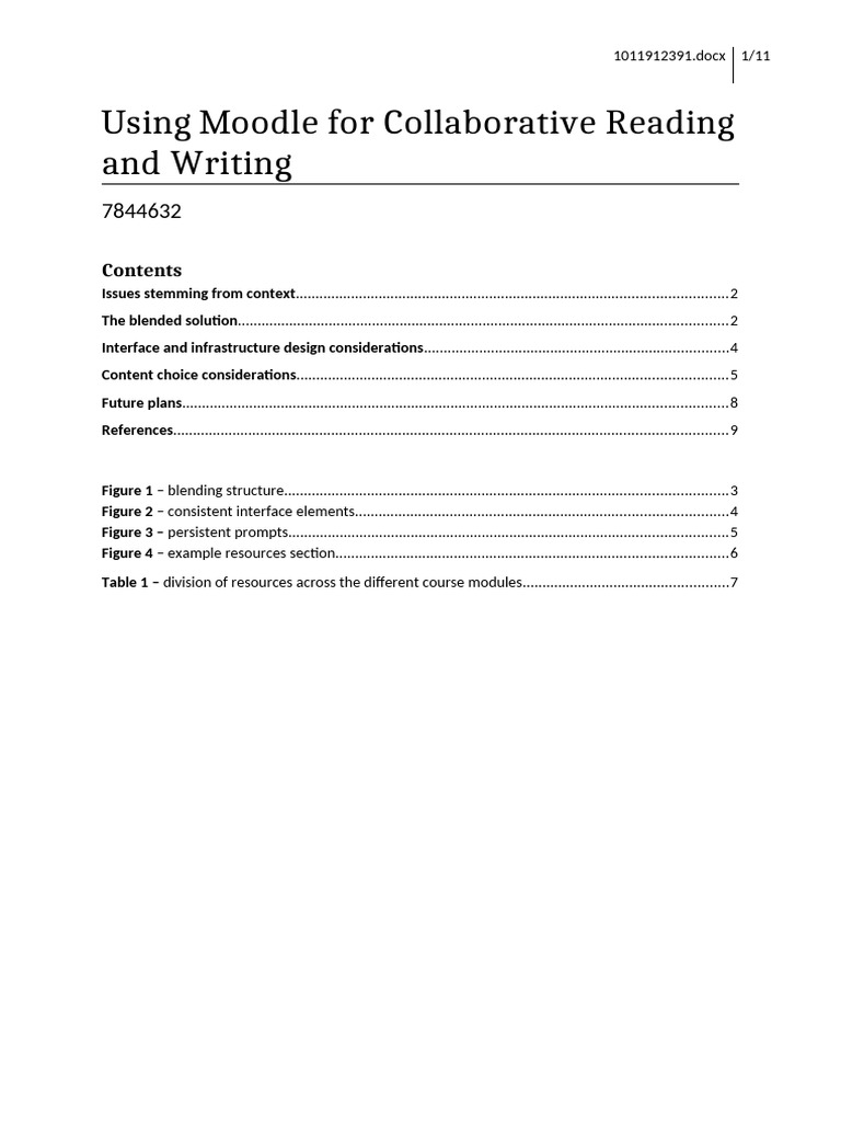 Using Moodle For Collaborative Reading and Writing | PDF | Educational ...