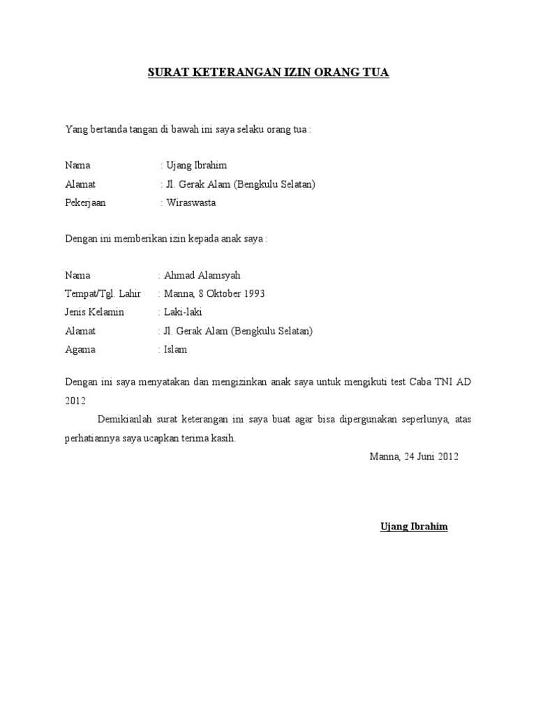 56132316 Contoh Surat Izin Orang Tua