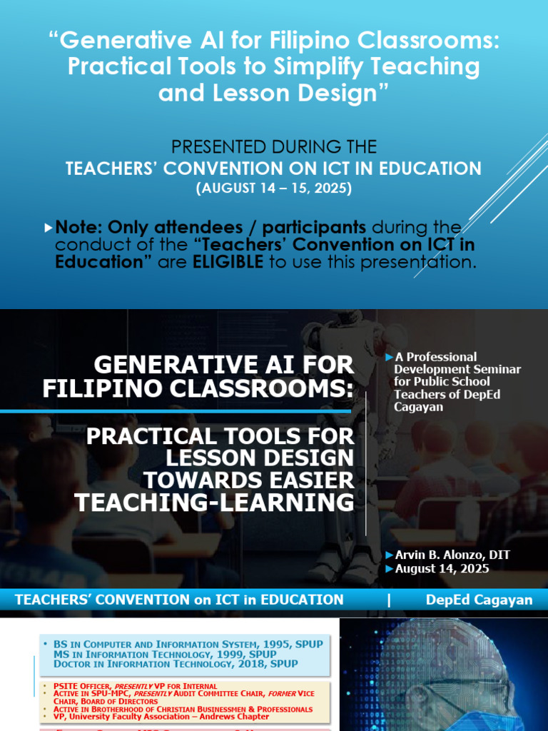 Plenary Session 3_ Generative AI for Filipino Classrooms Practical ...