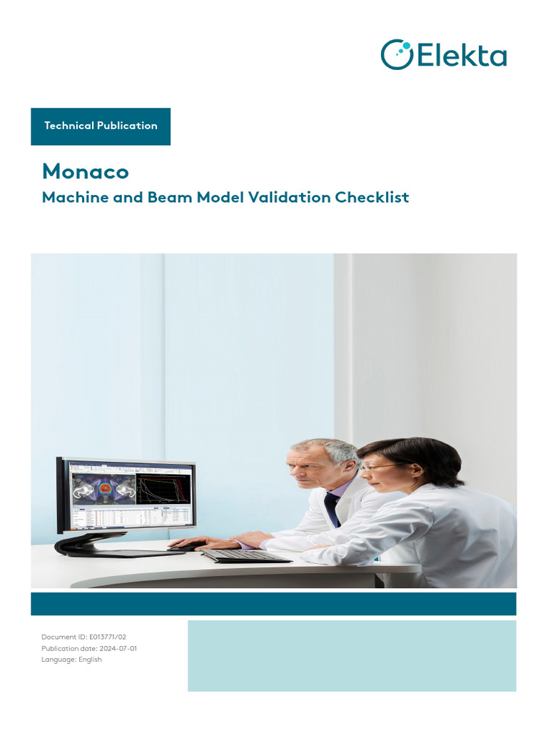 Monaco Machine and Beam Model Validation Checklist | PDF