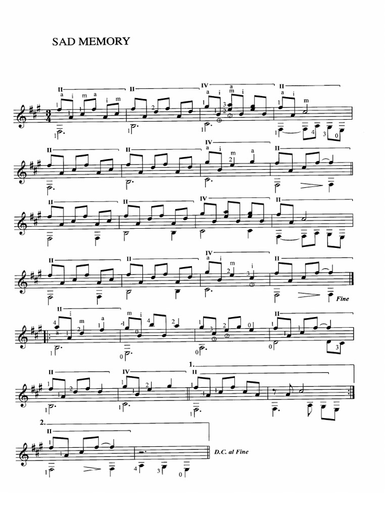 Paradiso - Sad Memory | PDF