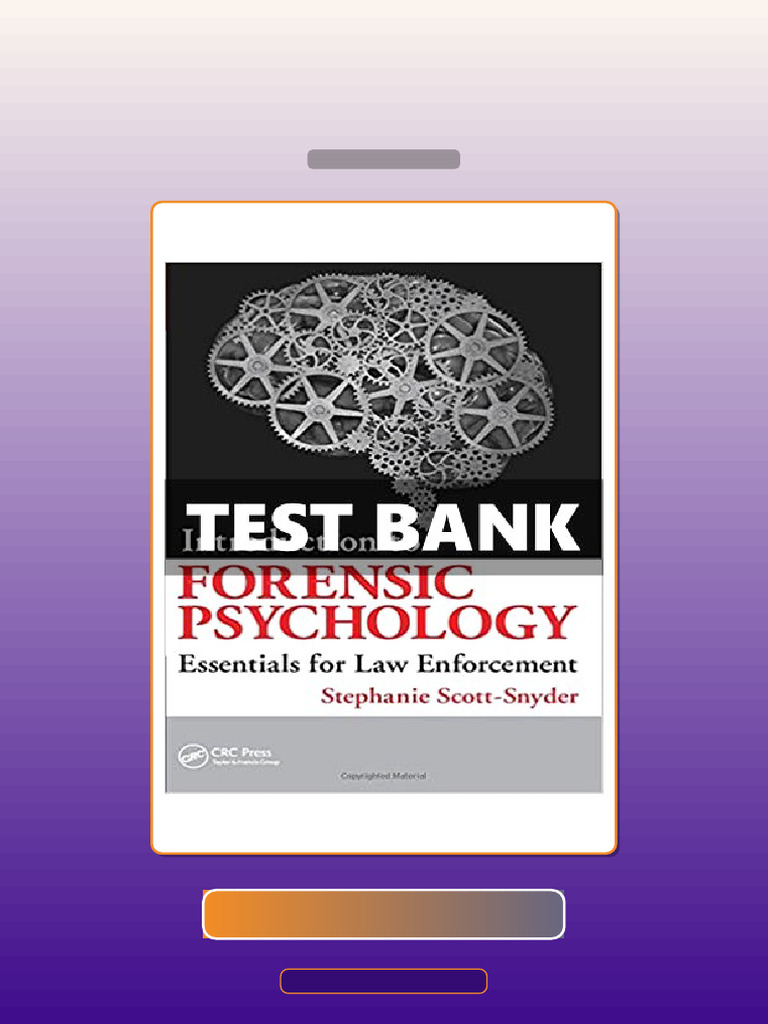 Introduction to Forensic Psychology Essentials for Law Enforcement 1st ...