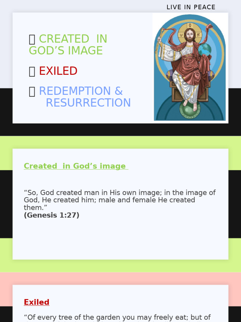 7.31.22 live in peace | PDF | Salvation | God In Christianity