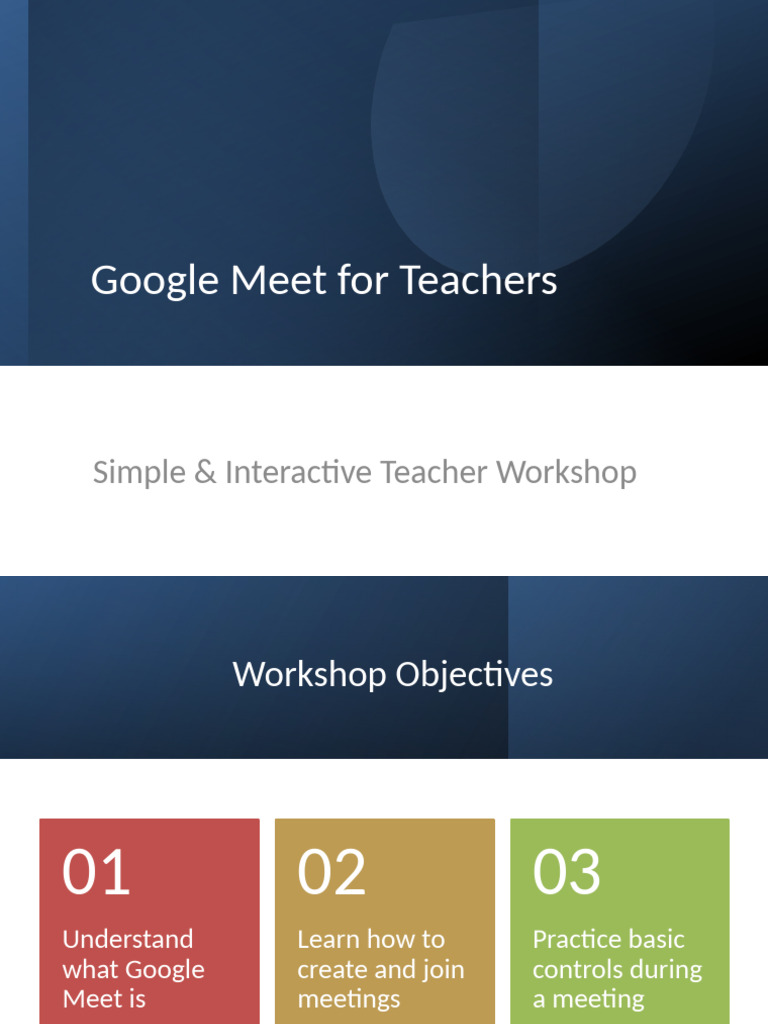 Google Meet Workshop | PDF