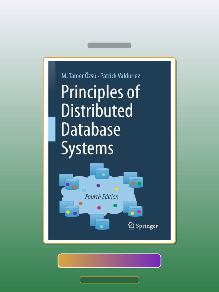 Principles of Distributed Database Systems 4th Edition by M Tamer ...