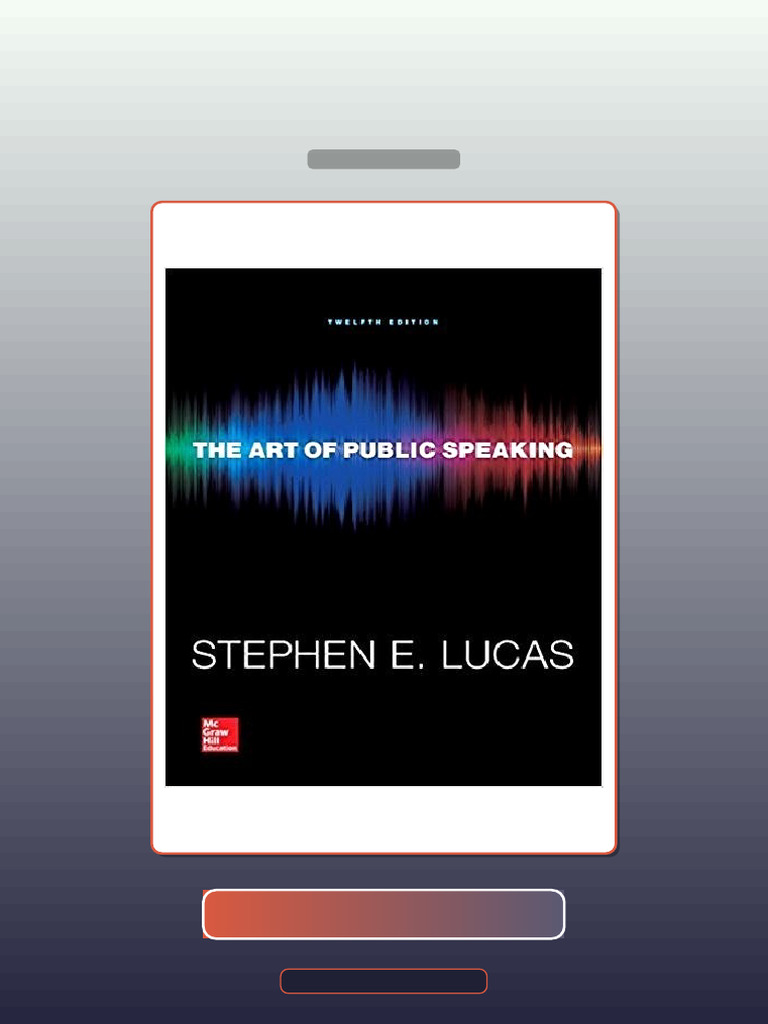 The Art of Public Speaking 12th Edition by Stephen Lucas E-book ...