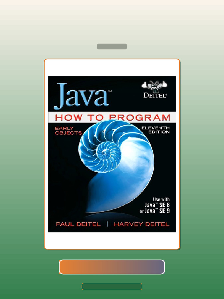 Java How to Program Early Objects Eleventh Edition by Deitel E-book ...