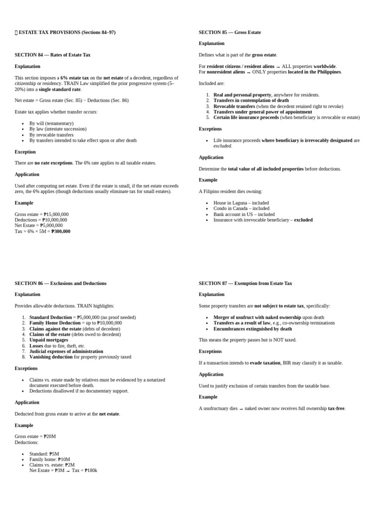 Taxation Section 84-104 | PDF | Estate Tax In The United States | Tax ...