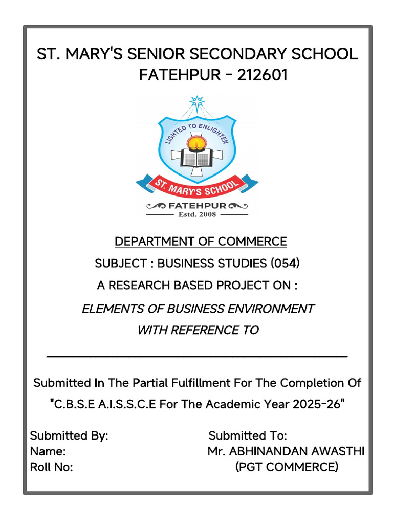 1.1 BST Topic I B.E Project Front Page | PDF