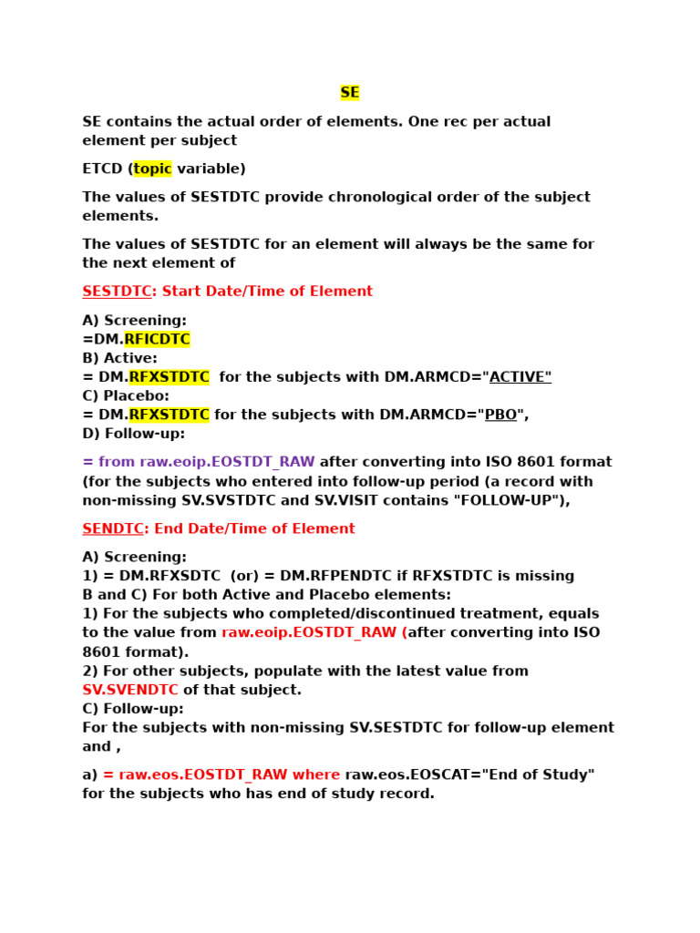 SDTM Summary | PDF
