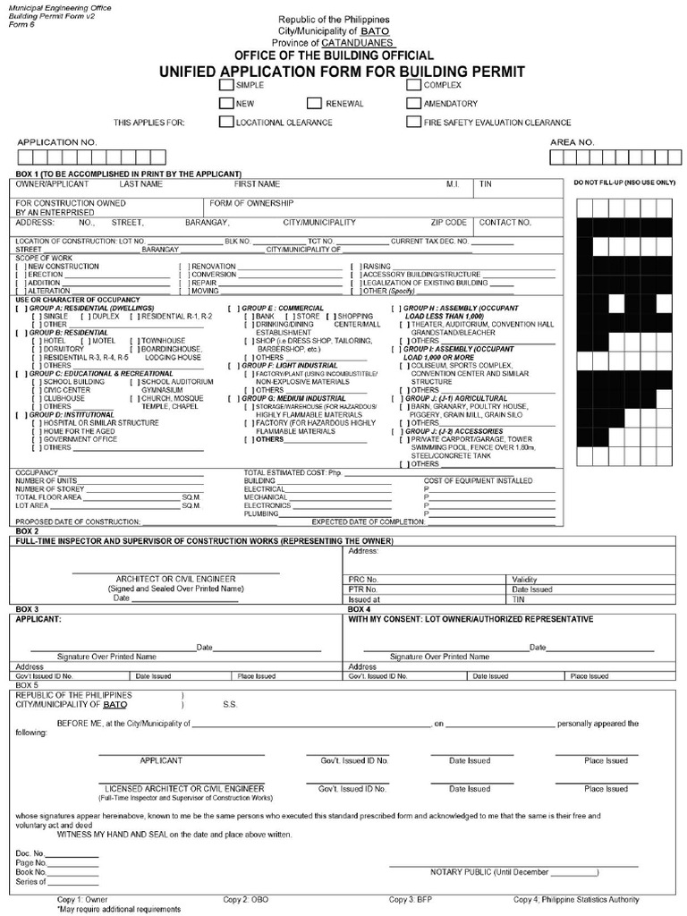 Building Permit Form Ver | PDF