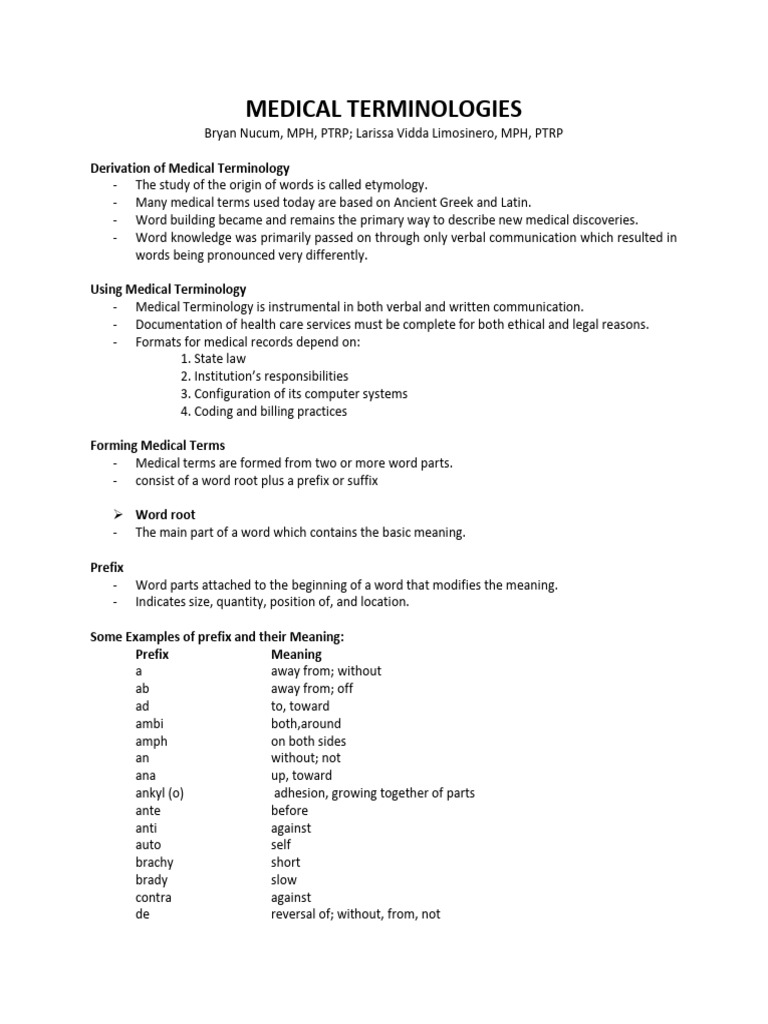 Medical Terminologies Abbreviations | PDF | Thorax | Hip