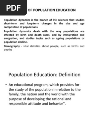 Définition de la population pdf