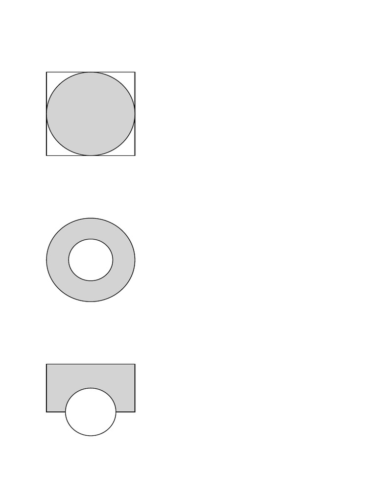Shaded Area Questions With Diagrams | PDF