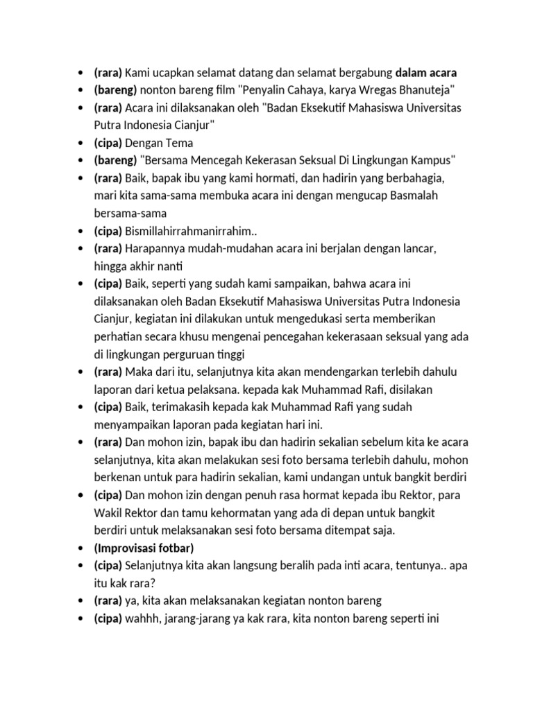 Script MC | PDF
