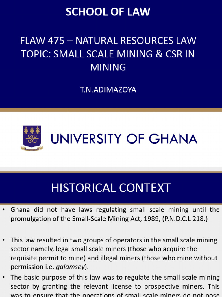Small Scale Mining & CSR | PDF | Corporate Social Responsibility | License