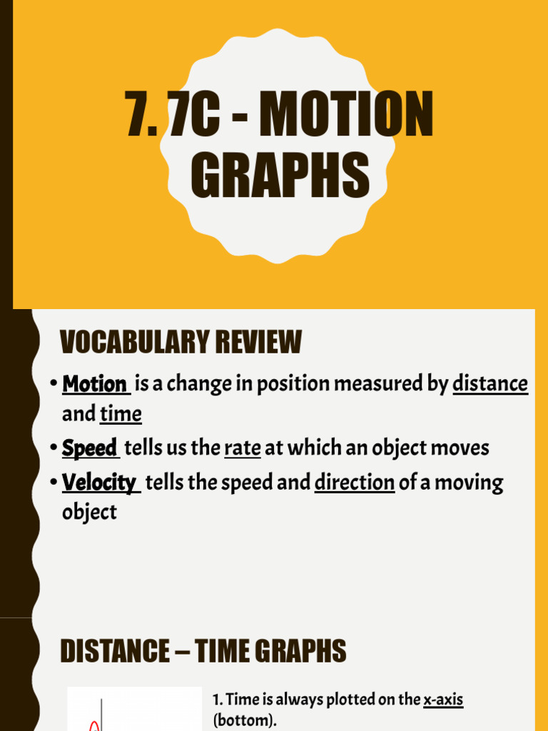 7th Grade Motion Graphs Notes | PDF | Speed | Slope