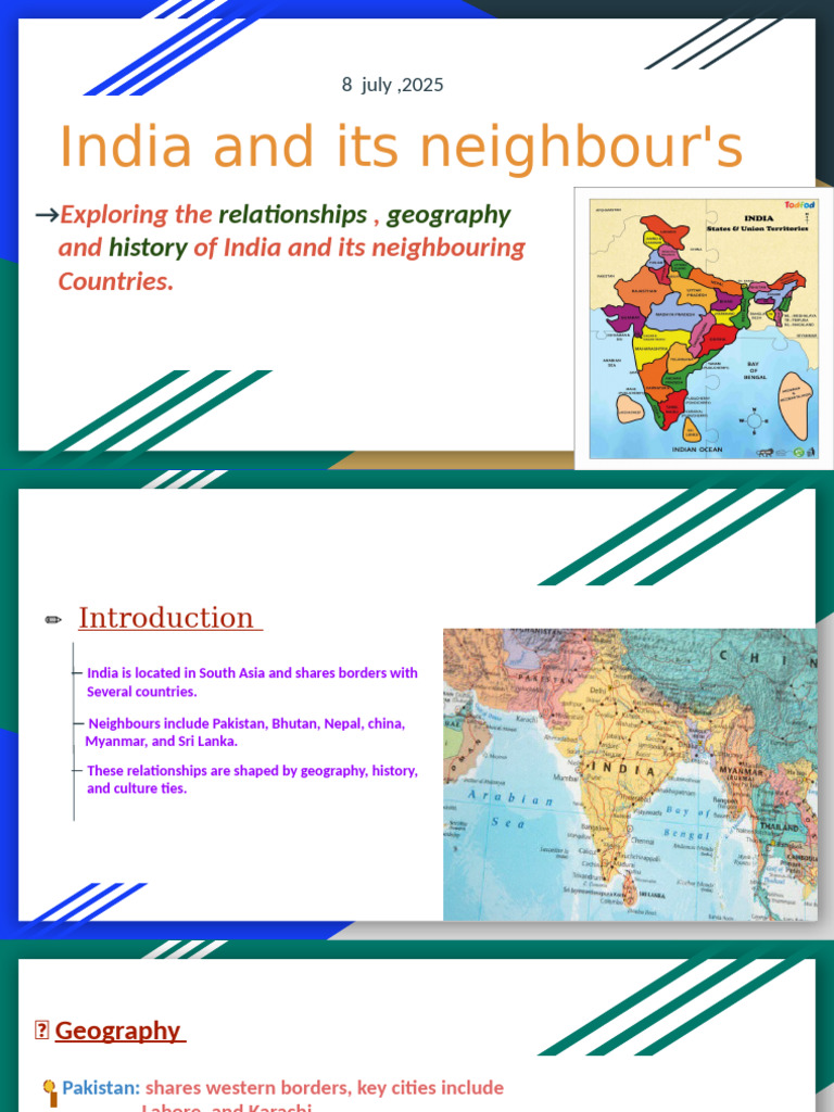 India and Its Neighbour - 1 | PDF