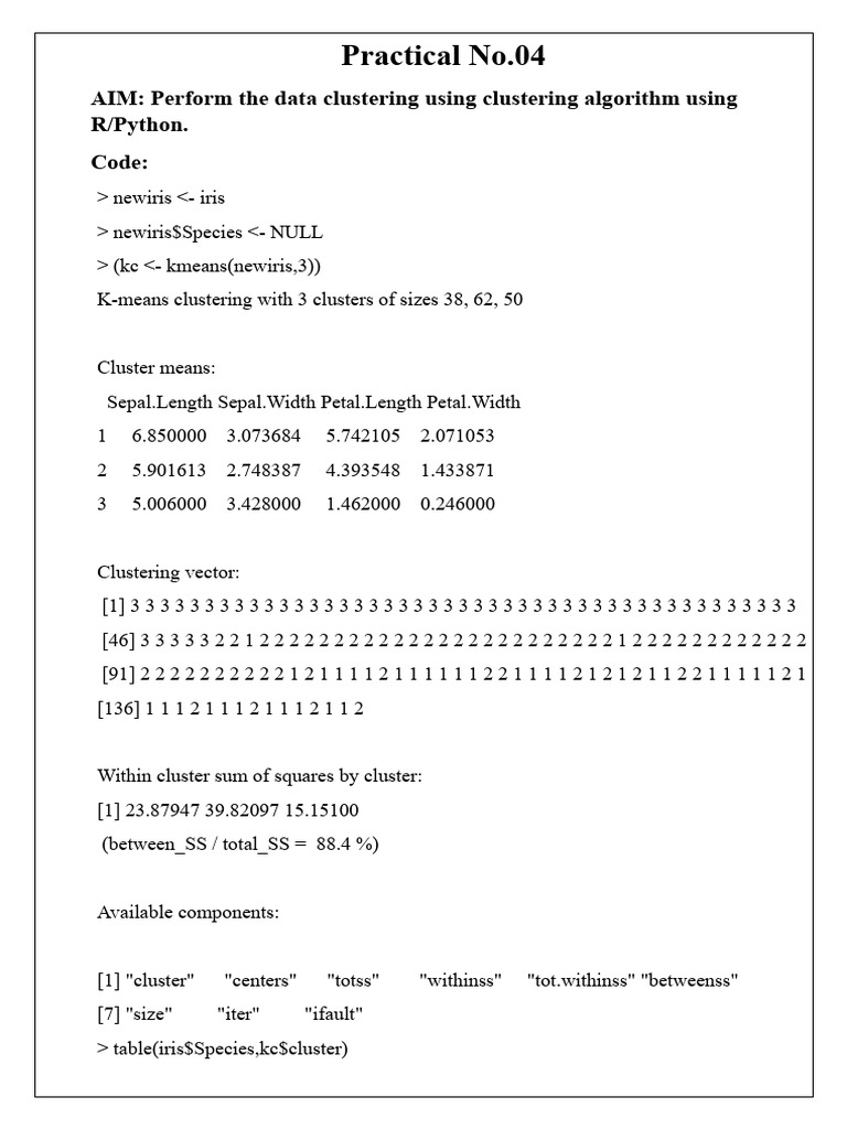 Practical No 4 | PDF