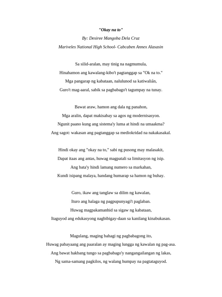 Okay Na To | PDF