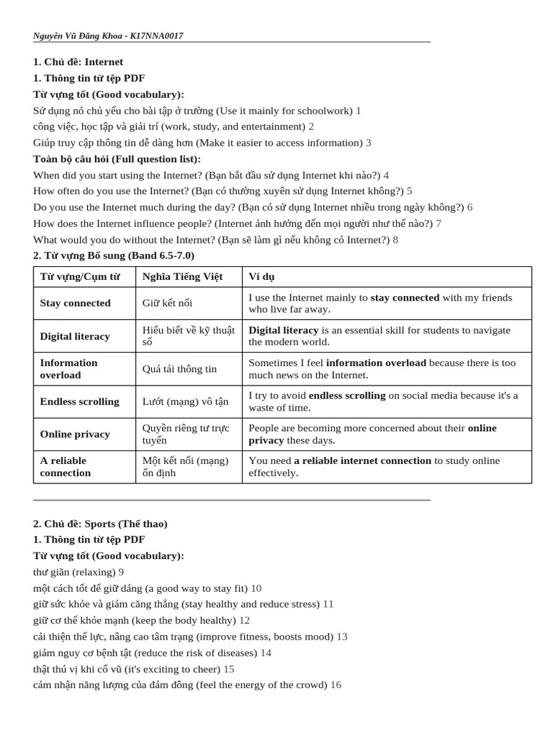 Speaking Final Test | PDF