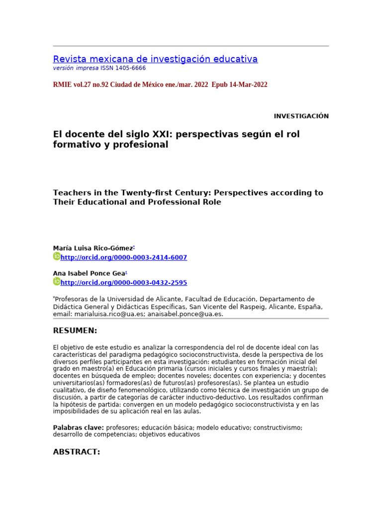 El Rol Del Docente | PDF | Maestros | Aprendizaje